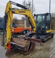 2018 Yanmar SV60-A mini excavator, front three-quarter view