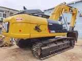 2011 Caterpillar 329DL crawler excavator, rear three-quarter view