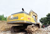 2021 XCMG XE550DK crawler excavator, rear three-quarter view
