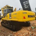 Komatsu PC350 crawler excavator, rear three-quarter view