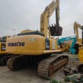 2022 Komatsu PC300-7 crawler excavator, rear three-quarter view