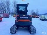 2022 Doosan DX50Z-7 mini excavator, rear view