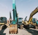 2018 Kobelco SK200D crawler excavator, front view