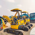 2024 Komatsu PC30MR mini excavator, rear three-quarter view