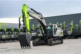 2025 Zoomlion ZE335G Crawler Excavator with its cab and operator station visible from the left side.