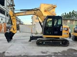 2023 Caterpillar 307E2 mini excavator side view