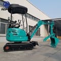 2026 Rippa R322L Mini Excavator from the side, emphasizing the undercarriage and rubber tracks.