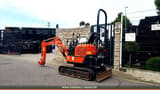 2019 Hitachi ZX10U-2 YSR mini excavator, rear three-quarter view