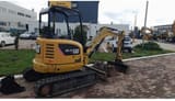 2019 Caterpillar 302.7DCR crawler excavator, rear three-quarter view