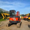 2023 Hitachi ZX30 mini excavator, rear view