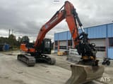 2022 Doosan DX225LC-7 crawler excavator, front three-quarter view
