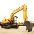2026 SDLG E6215F Crawler Excavator with the boom and arm fully extended upwards, highlighting the hydraulic cylinders.