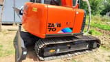 2023 Hitachi Zaxis 70 crawler excavator rear three-quarter view