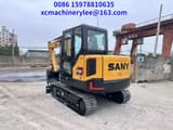 2024 Sany SY55U mini excavator, rear three-quarter view
