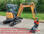 2022 CASE CX26C mini excavator, rear three-quarter view