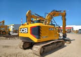 2021 JCB 140X LC crawler excavator, rear three-quarter view