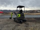2025 Zaox ZA20A Mini Excavator from the rear, highlighting the ZA20A model decal.