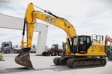 2022 JCB 220X LC crawler excavator, side profile view
