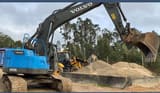 2013 Volvo ECR235DL crawler excavator, rear three-quarter view