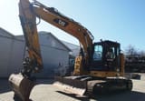 2018 Caterpillar 315FL crawler excavator, side view
