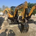 2020 Sany SY35U mini excavator, front three-quarter view