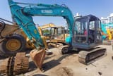 Kobelco SK75 Mini Excavator side view
