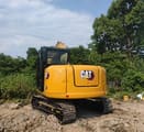 2019 Caterpillar 307E crawler excavator, rear three-quarter view