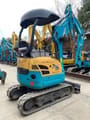 2021 Kubota U17 mini excavator, rear three-quarter view