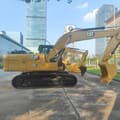 2025 Caterpillar 320GX crawler excavator, side profile view