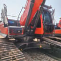 2023 Doosan DX300 crawler excavator, close-up of cab and boom