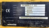 2008 Komatsu PC160LC-7 EO manufacturer identification plate