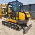2022 Komatsu PC56 crawler excavator, rear three-quarter view