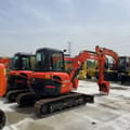 2022 Kubota U55-4 mini excavator, front three-quarter view