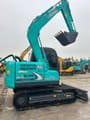 Kobelco SK75 Super mini excavator, side view
