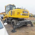 2023 Komatsu PW160W-7 wheel excavator rear three-quarter view