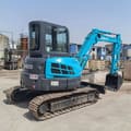 2020 Kobelco SK55 mini excavator, rear three-quarter view