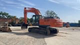 2023 Hitachi ZX350 crawler excavator, rear three-quarter view