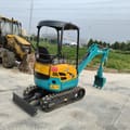 2019 Kubota U15 mini excavator, rear three-quarter view