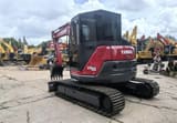 2025 Yanmar ViO85 mini excavator, rear three-quarter view