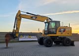 2019 Caterpillar M318F wheel excavator, side profile view