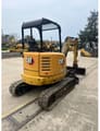 2021 Caterpillar 302.7DCR crawler excavator, rear three-quarter view