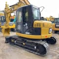 2021 Caterpillar 308C CR mini excavator, rear three-quarter view