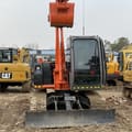 Hitachi ZX70 mini excavator, front view