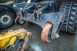 2012 Atlas 160WSR wheel excavator rail gear detail