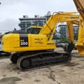 2021 Komatsu PC200-7 crawler excavator, rear three-quarter view