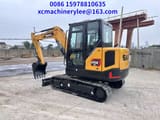 2024 Sany SY55U mini excavator, rear three-quarter view