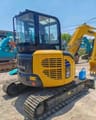 2024 Komatsu PC40 MR mini excavator, rear three-quarter view