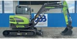 2025 Zoomlion ZE55GU Mini Excavator from the side, highlighting the ZE55GU model marking on the body.