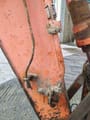 2003 Kobelco E 235 crawler excavator boom detail