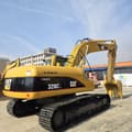 2008 Caterpillar 320CL crawler excavator rear three-quarter view